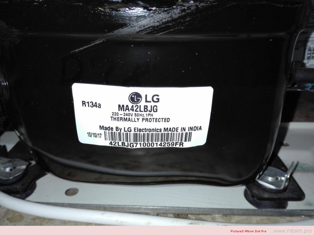 www.mbsm.pro , LG MA42LBJG Refrigerator Compressor 1/6 Hp , Cooling