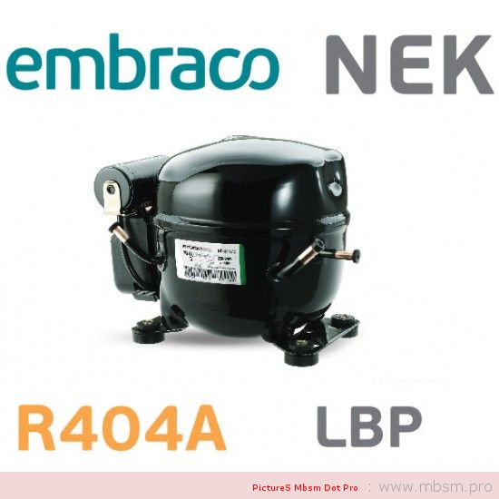 3S Compressor Compressor Embraco Aspera NEK2168GK R404A R507 LBP CSR 14,3 cm3 