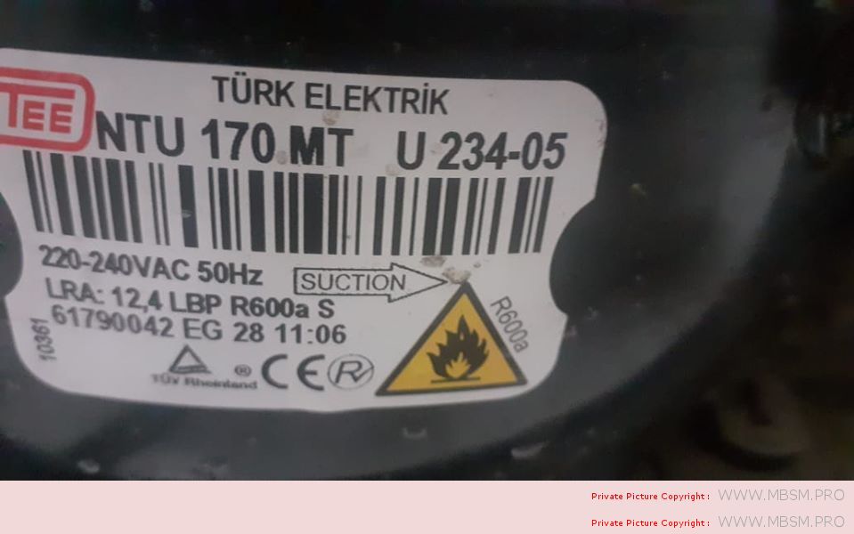 compresseur--turkish-electric-ntu-170-mt-220240v-50hz-r600a-pour-refrigerateur-beko-14hp--lbp--lra-124a-197w-capacity-170kcal-mbsm-dot-pro