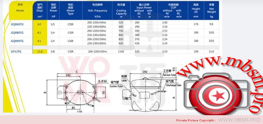 compresseur-commercial-compressor-disp-1180cc-konor-gpy12af-r134a-200240v--13-hp-325w--gqr60aa-gpy12af-gp16mg-gby16af-gqy70aa-dh136c25b-prsentoir-420l--csir--lbp-mbsm-dot-pro