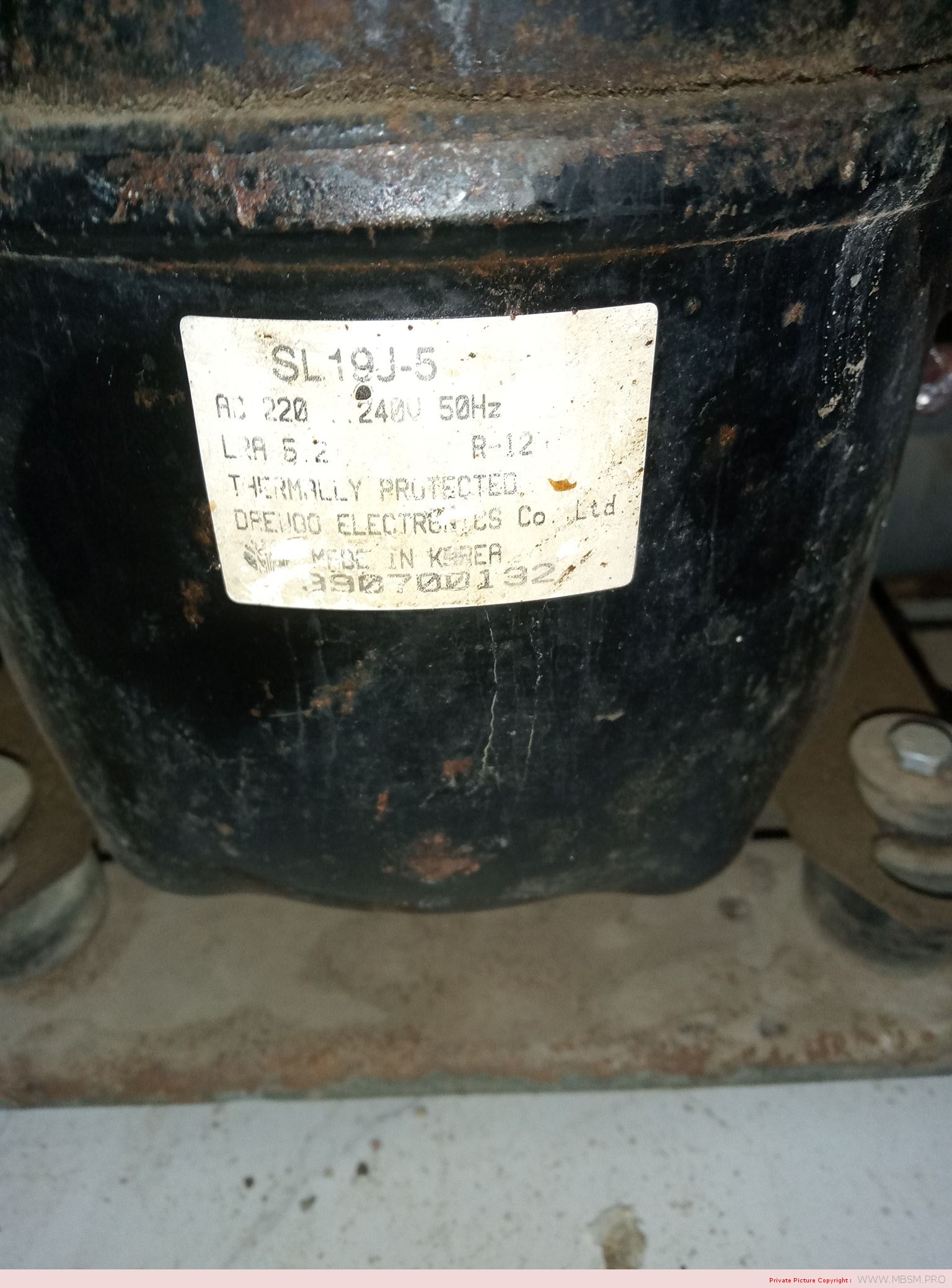 Mbsm.pro, Compressor, Hermatic, Daewoo, Refrigeration, SL19J4, R12