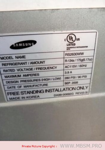 mbsmpro-compressorsamsung-refrigerator-mk183ql2ub-r134a-13-hp-lbp-220240v50hz--refrigerator-rt61mbpn-22-feet-460-l-mbsm-dot-pro