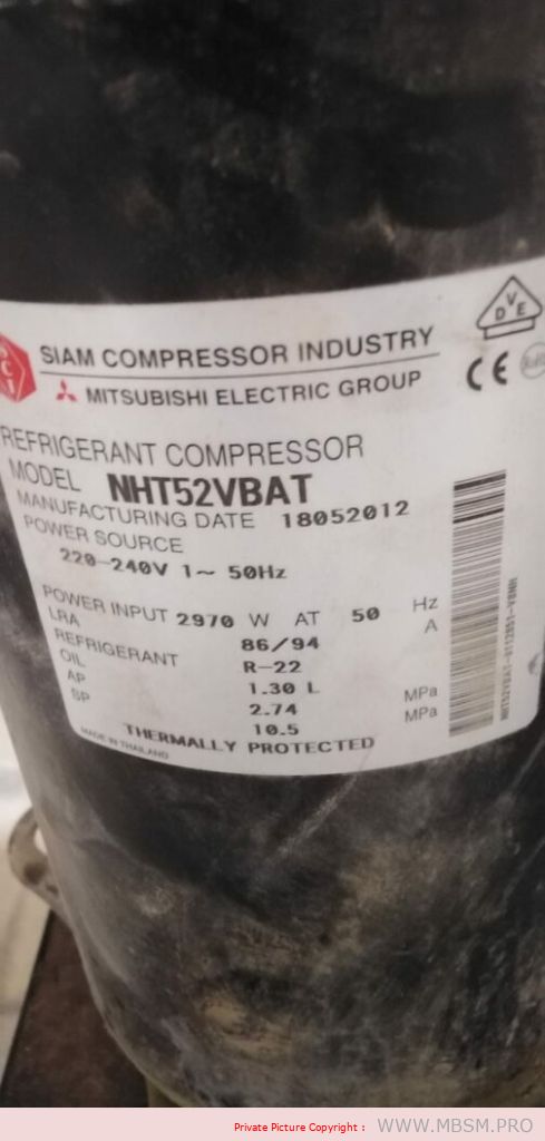 mbsmpro-compressor-t3-33-hp-30000-btu-nht52vbat-14-a-mitsubishi-compressor-r22-45-bar-mbsm-dot-pro