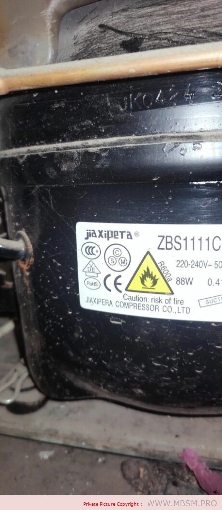 Compressor, 1/10 hp, 88 w, ZBS1111CY, JIAXIPERA, r600a