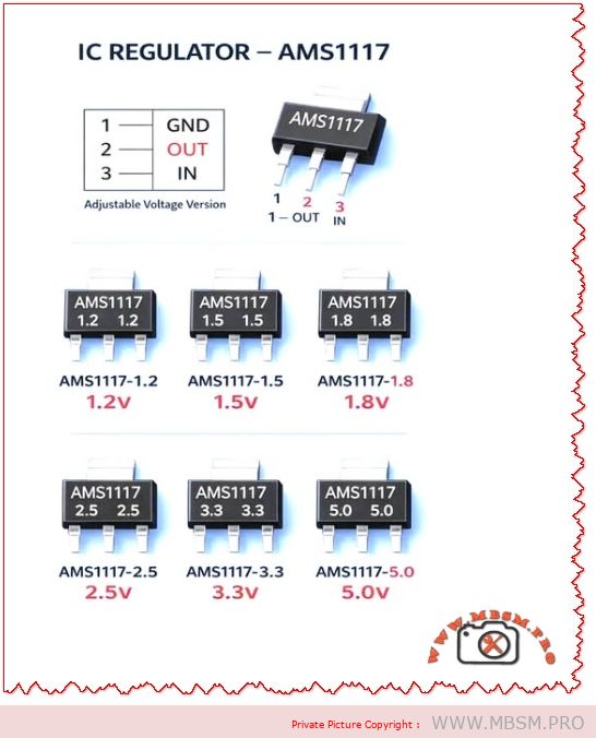 AMS1117 Voltage Regulator mbsmpro