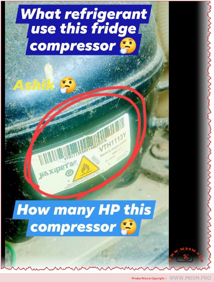Jiaxipera VTH1113Y Compressor: R600a mbsmpro