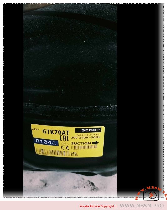 Secop GTK70AT Compressor Specifications and Equivalents mbsmpro