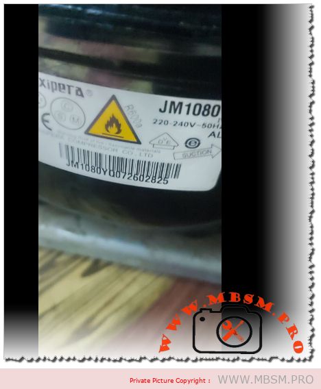 Jiaxipera JM1080y, 1/6 hp+, 143w, r600a, capillary 0.028 inch diameter with a length of 2.5 meters mbsmpro
