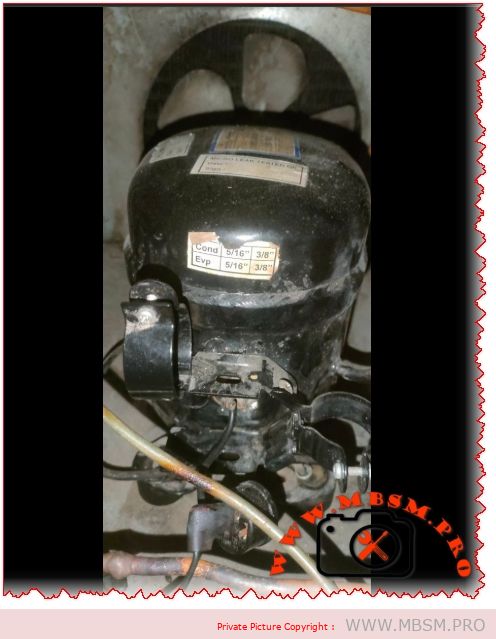 Compressor, KCE444HAG, 3/8 HP, Copeland, R-134a, 1077 W, 2.2 A, 230V, HBP, CSCR, High Temp mbsmpro